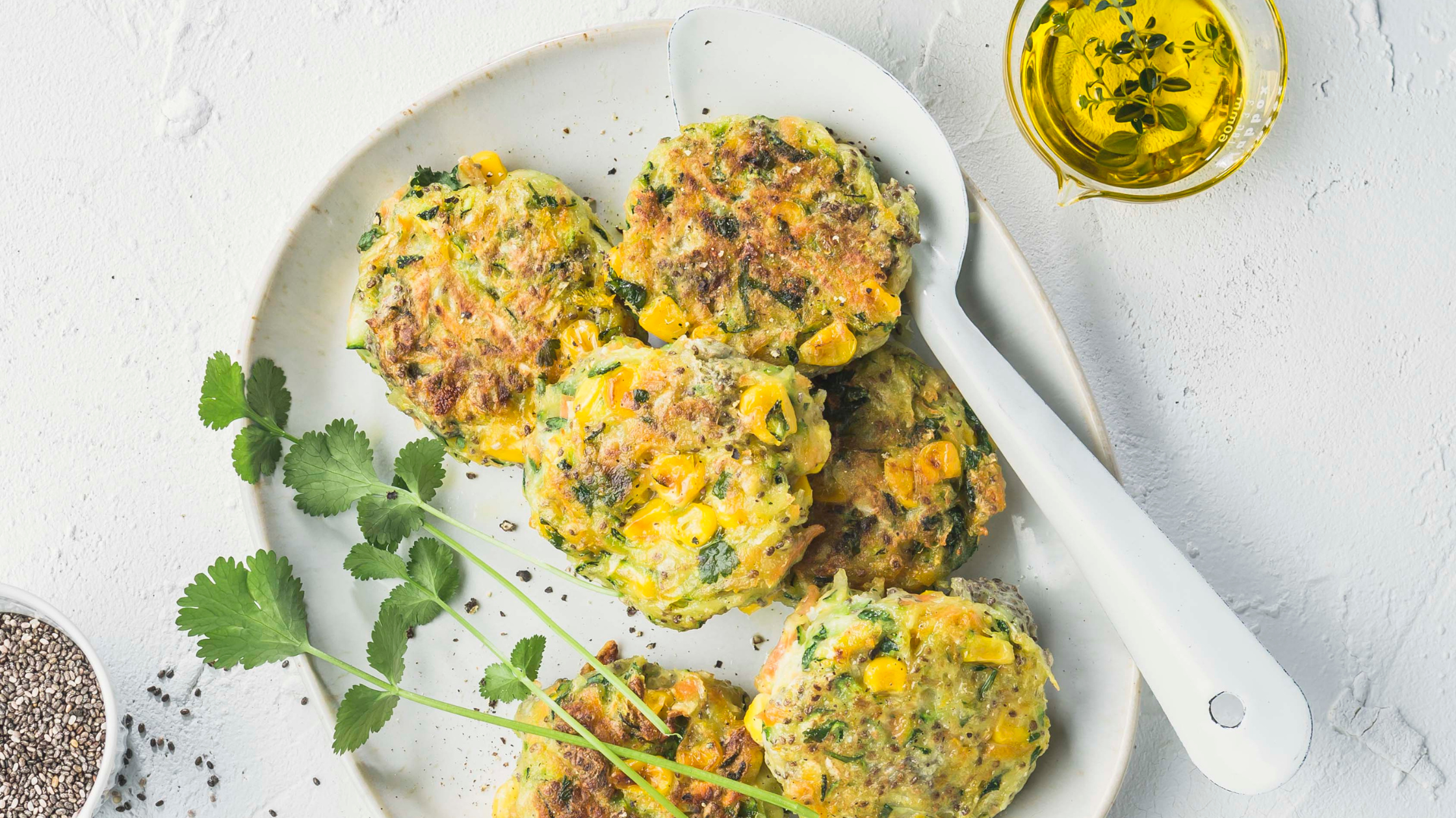 Chia Seed Vegetable Fritters