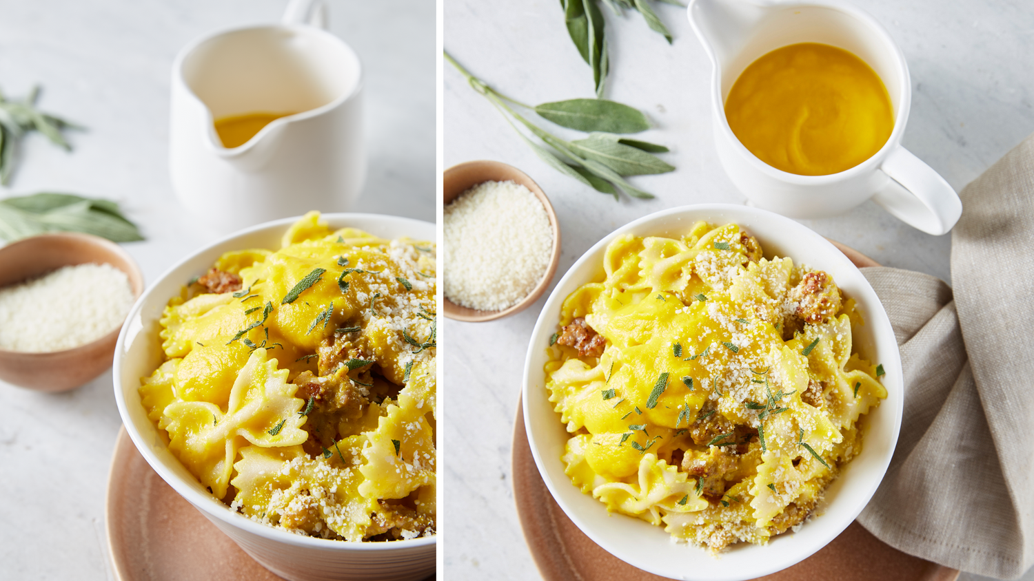 Butternut squash pasta with sausage