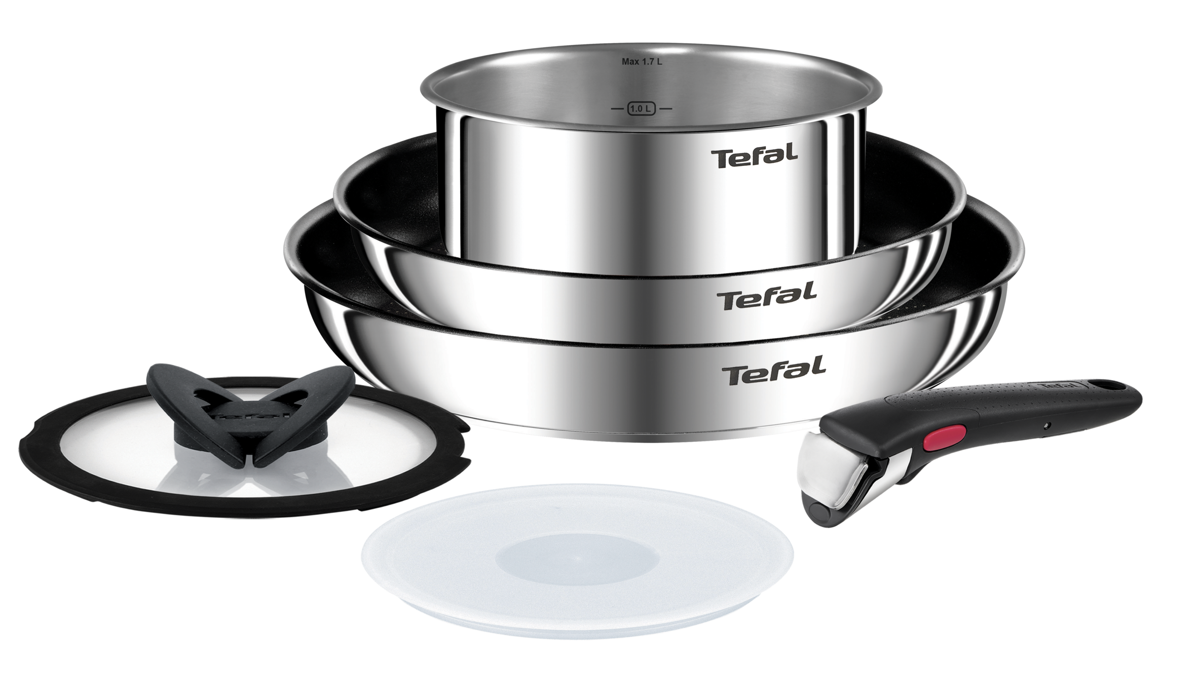 User manual and frequently asked questions Tefal Ingenio Emotion Induction Non-Stick Stainless Steel 6pc Set