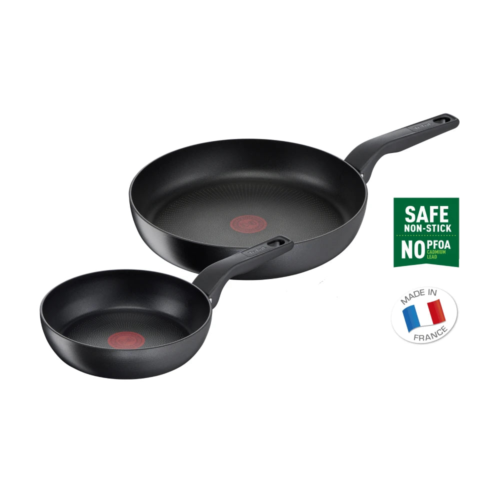 Tefal Hard Titanium Pro Induction Non-Stick Twin Pack Frypans 24/28cm