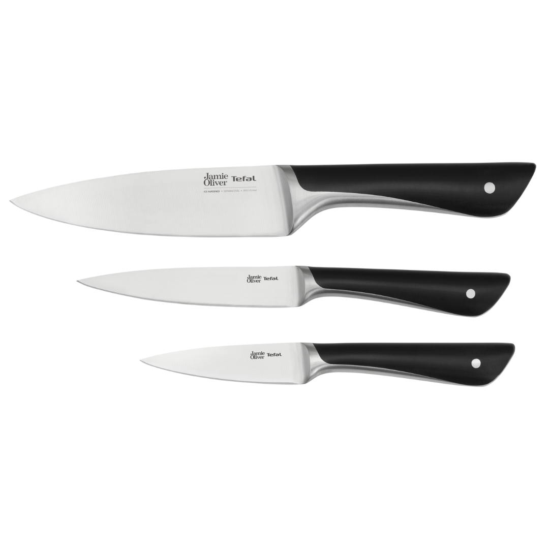 User manual and frequently asked questions Jamie Oliver by Tefal Stainless Steel The Starter 3pc Knife Set